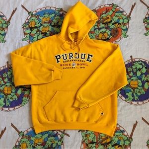 Vintage 2001 Purdue Boilmakers RoseBowl Russell Pullover Hoodie Mens XL